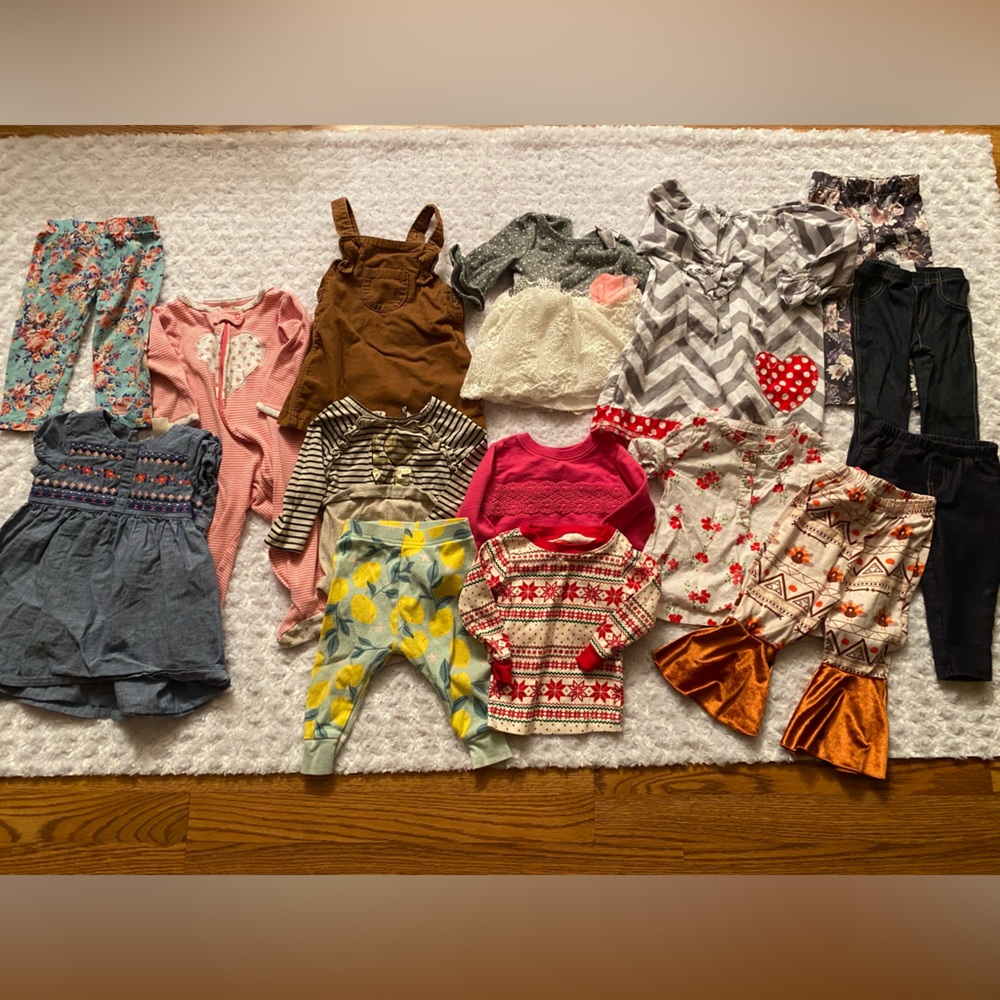 12 month girl clothes lot
